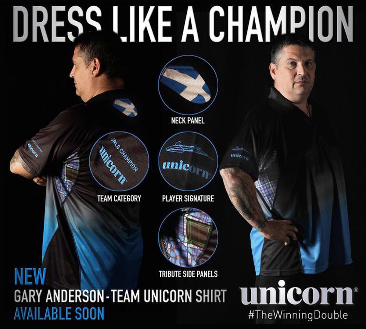 Unicorn Gary Anderson Dartshirt 2017M