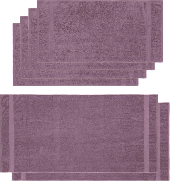Handdoeken - 70x140cm - 6 stuks - gekleurd - 100% Katoen