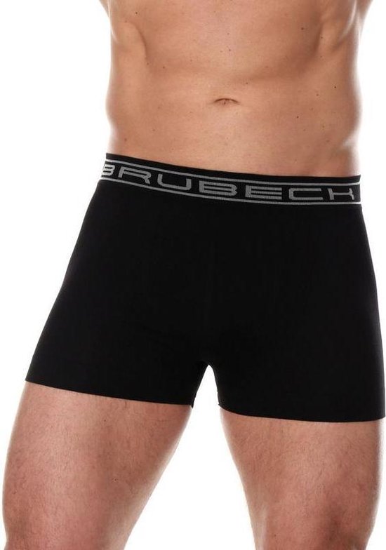 Brubeck Heren Ondergoed Boxershorts - Naadloos Elastisch Katoen - 2 Pack - Zwart - L