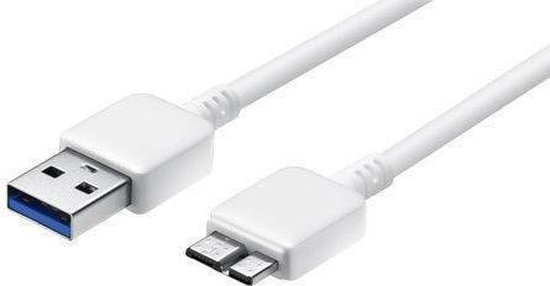 USB 3.0 Kabel 1 meter - Wit voor o.a. Samsung Galaxy Note 3 / Galaxy S5 of  Externe... | bol.com