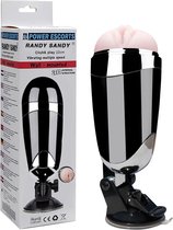 Power Escorts - Randy Sandy - Vibrerende Masturbator met Zuignap - Seksspeeltje voor Mannen - Penis & Eikel Vibrator - Kunst Vagina - Masturbators - 22 cm - gave cadeaubox van Powe