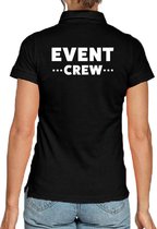 Event crew poloshirt zwart voor dames - event staff / personeel polo shirt XL