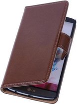 PU Leder Bruin LG Optimus L7 2 Book/Wallet Case/Cover
