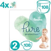 Pampers Pure Protection Luiers - Maat 2 (4-8 kg) - 108 stuks - Maandbox