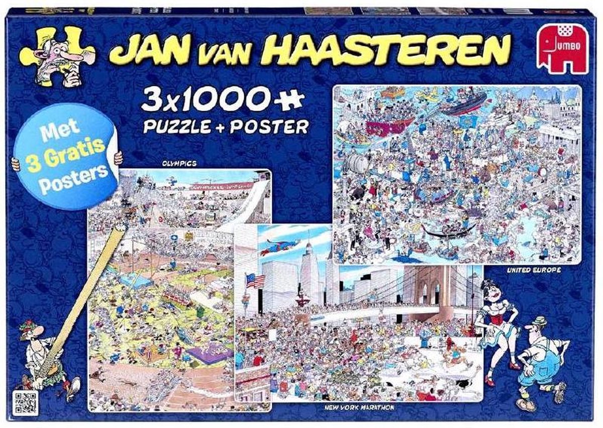 Sanctie puberteit Fluisteren Jan van Haasteren 3 x 1000stuks 2015 | bol.com