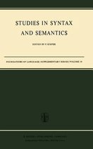 Studies in Syntax and Semantics