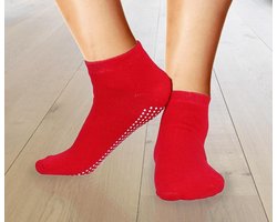 Grips Socks Anti slip sokken Sokken met Grip  maat:  L/XL Rood