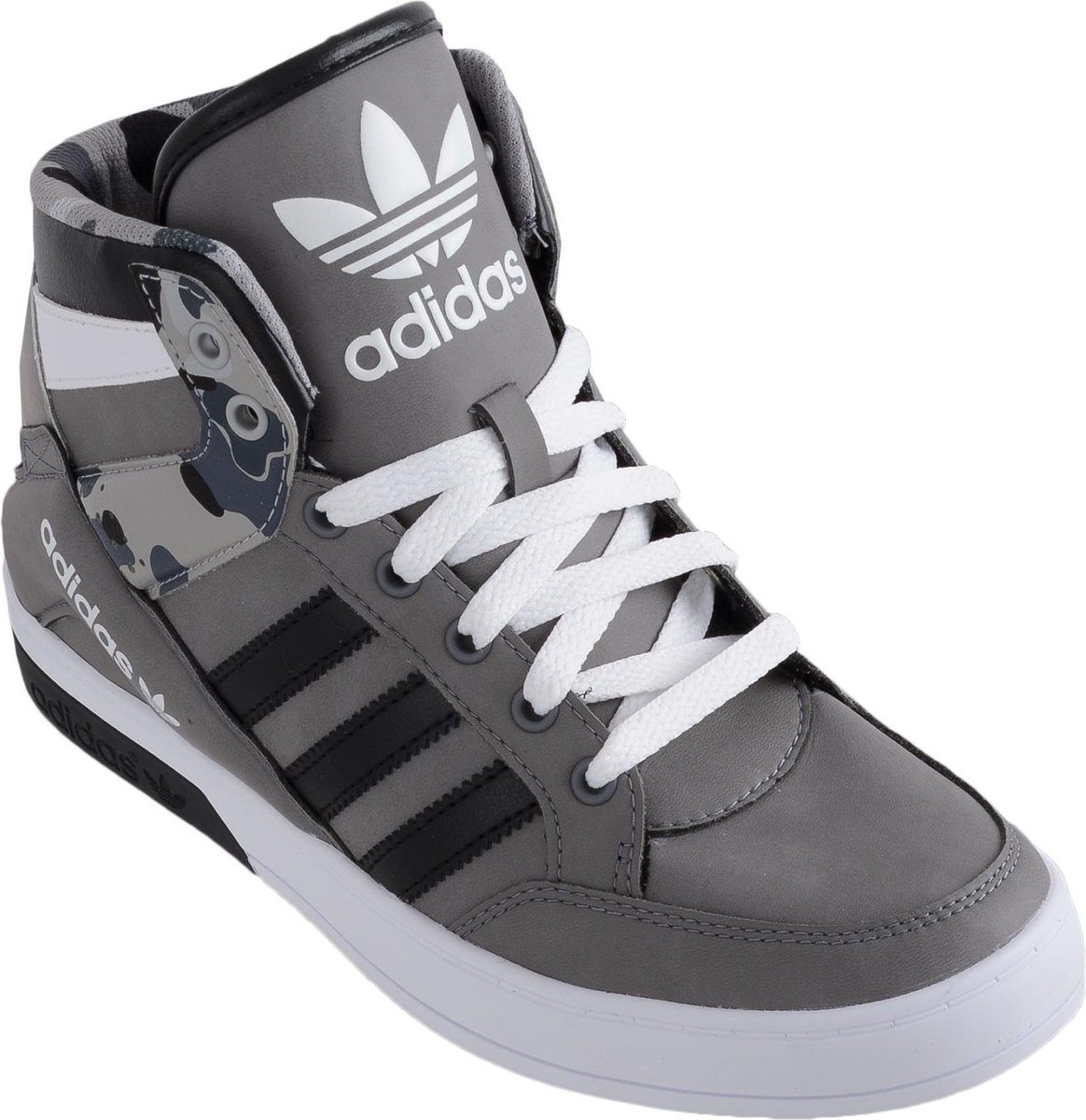 adidas Hard Court Block W Sportschoenen - Maat 38 2/3 - Vrouwen -  grijs/zwart/wit | bol