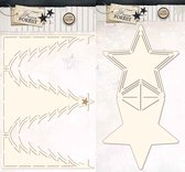 2 Card Shapes - Frozen Forest - Kerst - 15 x 22,8cm- Voor Home Deco, Kaarten Maken en Fotoalbum