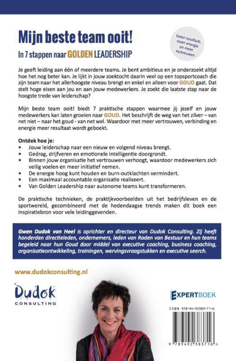 Mijn beste team ooit! - back cover