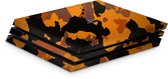 Playstation 4 Pro Console Skin Camouflage Oranje