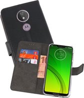 Booktype Telefoonhoesjes - Bookcase Hoesje - Wallet Case -  Geschikt voor Motorola Moto G7 Power - Zwart