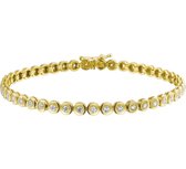 The Jewelry Collection Armband Zirkonia 4,0 mm 18,5 cm - Geelgoud