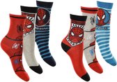 6 paar sokken Spiderman maat 23/26