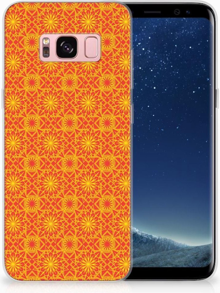 TPU Hoesje voor Samsung Galaxy S8 TPU bumper Batik Oranje