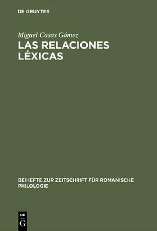 Beihefte Zur Zeitschrift Für Romanische Philologie-Las rela ... - cover