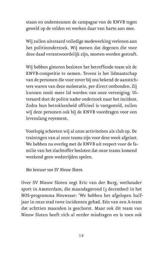 Verklaring van SV Nieuw Sloten over het politieonderzoek en de schorsing van activiteiten.