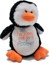 ANEL - Knuffeldier - Model: Pinguin - Tekst: "i'm cool but so is Amber"