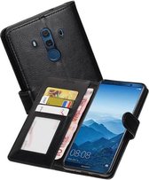 Hoesje Geschikt voor Huawei Mate 10 Pro - Portemonnee hoesje booktype wallet Zwart