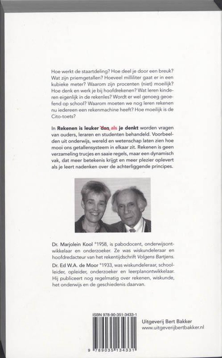 Rekenen Is Leuker Dan/Als Je Denkt - back cover