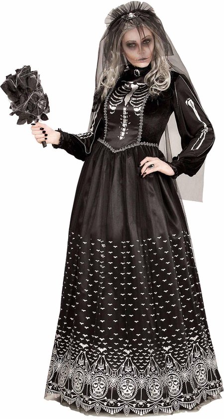 Zwart gothic skelet kostuum voor vrouwen - Verkleedkleding | bol.com
