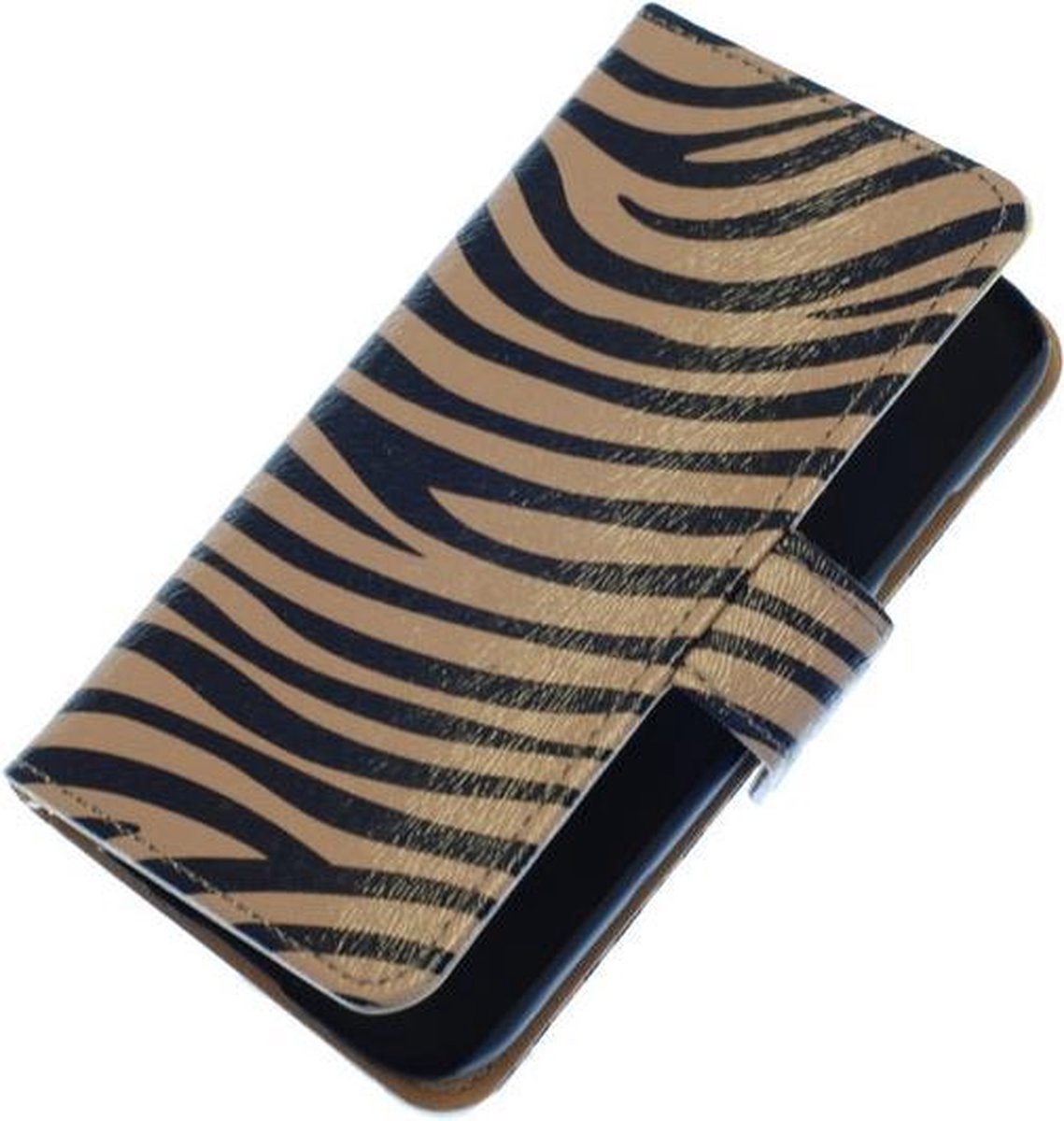BestCases.nl Samsung Galaxy S3 Mini I8190 Zebra booktype hoesje Grijs