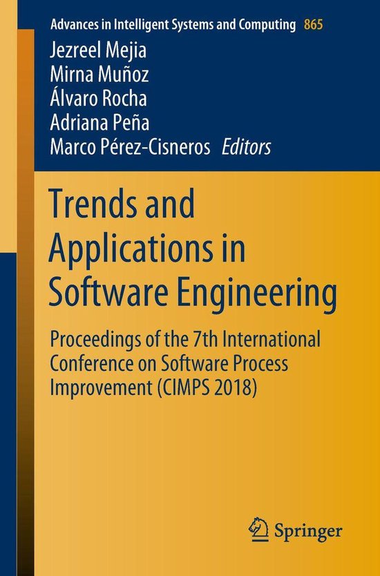 Foto: Advances in intelligent systems and computing 865 trends and applications in software engineering