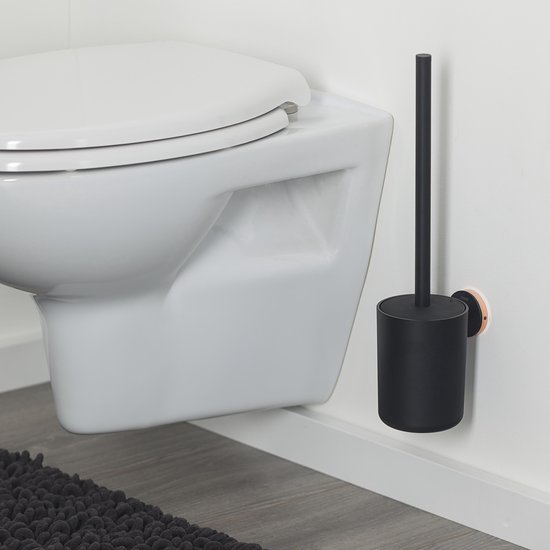 Tiger Urban - WC borstel met houder - Toiletborstel - Wandmontage - Zonder boren - Zwart