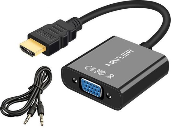 HDMI naar VGA Adapter met Audio kabel - Full HD - Zwart | bol.com