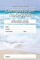 Beach Theme Ruled Composition Notebook