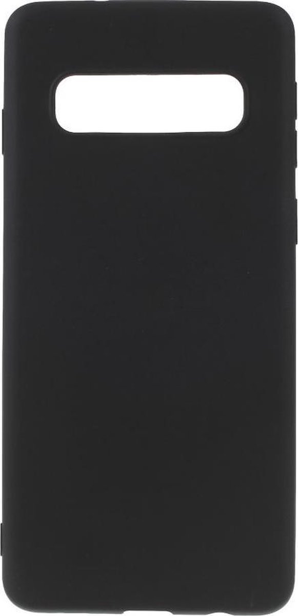 Shop4 - Geschikt voor Samsung Galaxy S10 Hoesje - Zachte Back Case Mat Zwart
