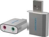 USB externe geluidskaart naar 3.5mm audio microfoon AUX adapter