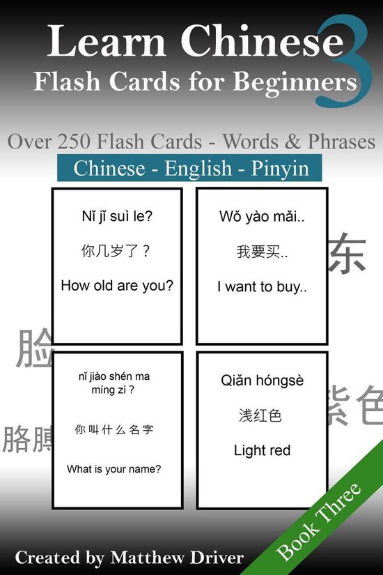 Learn Chinese: Flash Cards for Beginners. Book 3 - cover