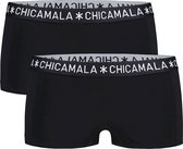 ChicaMala - Dames 2-Pack Basic Boxershorts Zwart - XL