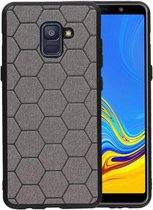 Coque Rigide Hexagon pour Samsung Galaxy A8 Plus 2018 Gris