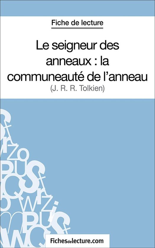 Le seigneur des anneaux : la communeauté de l'anneau - cover