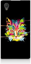 Sony Xperia L1 Standcase Hoesje Cat Color
