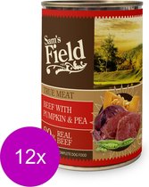 Sam's Field Blik True Meat - Rund&Pompoen&Erwt - Hondenvoer - 12 x 400 g