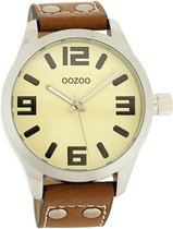 OOZOO Timepieces C1052 - Horloge - 46 mm - Leer - Bruin