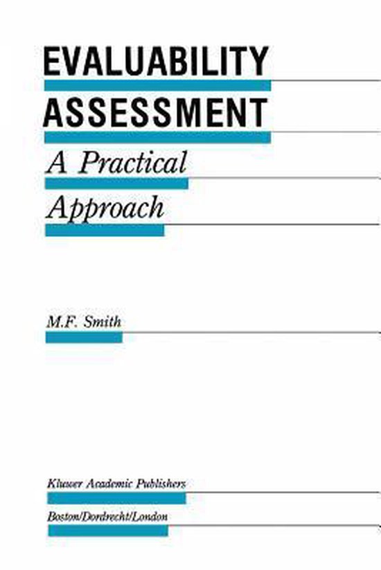 Evaluation in Education and Human Services26- Evaluability A ... - cover