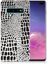 Geschikt voor Samsung Galaxy S10 Plus Uniek TPU Hoesje Slangenprint