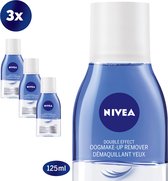 NIVEA Double Effect Oogmake-up Remover - 3 x 125ml