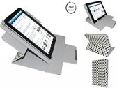 Minipad Aldi Tablet Diamond Class Polkadot Hoes met 360 graden Multi-stand, Wit, merk i12Cover