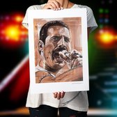 Freddie Mercury art print (50x70cm)