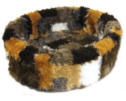 Petcomfort Hondenmand/Kattenmand - Lapjesprint - Multicolor - 46 x 40 x 13 cm Image