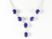 Fijne zilveren ketting met lapis lazuli