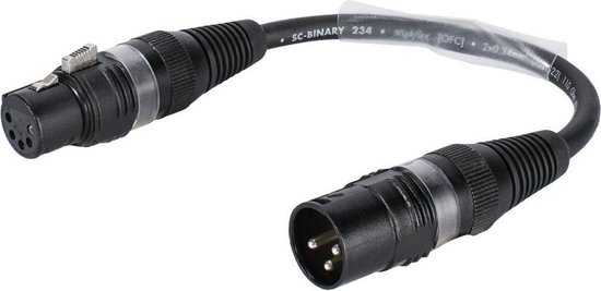 SOMMER CABLE Adaptercable 3pin XLR(M)/5pin XLR(F) bk