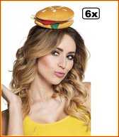 6x Broodje Hamburger op hoofdband