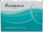 Waterman korte inktpatronen Inspired Blue 1x6stuks
