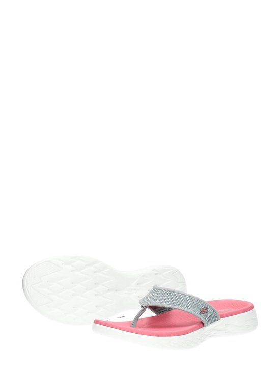 Skechers On The Go 600 15300 slippers dames gray pink (With Skechers On The Go 600 15300 slippers dames gray pink (With